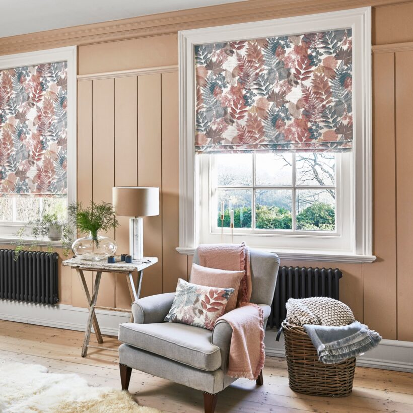 2. Library Roman Blinds - Forest Clay (1)